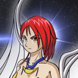 (3D Image) Earth, Angel & Moon